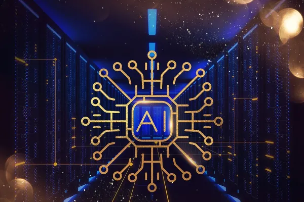 circuit board with AI logo