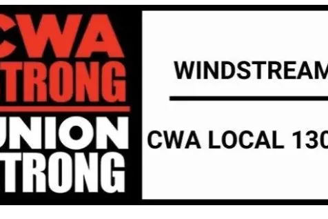 Photo saying CWA Strong Union Strong Windstream Local 13000